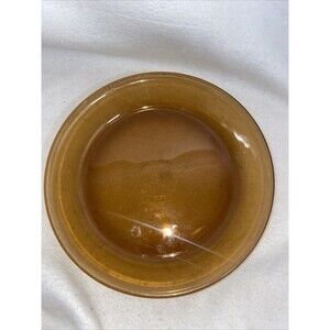 Anchor Hocking Amber Glass Pie Plate 9" Baking Holds .75 Quart #460 USA Circle